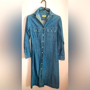 Vintage L.L. Bean Denim Button Down Dress